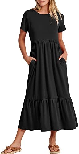 ANRABESS Women’s Casual Short Sleeve Maxi Dress with Pockets – Master ...