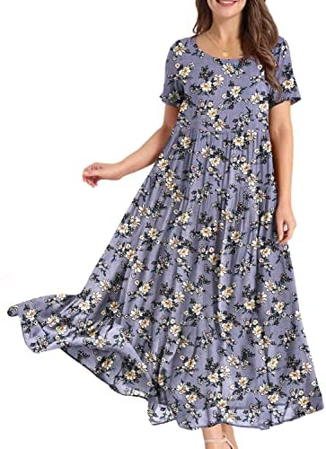 Boho Floral Dresses with Pockets for Women