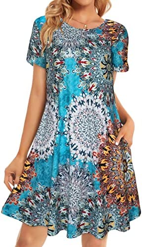 Summer Floral Sundresses for Women Plus Size Casual Beach Wear