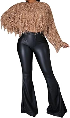 Leather Flare Pants