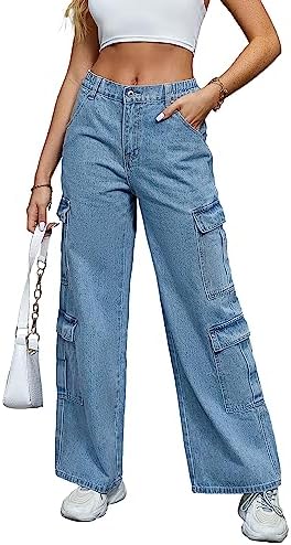 Denim Cargo Pants