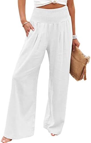 Wide Leg White Pants