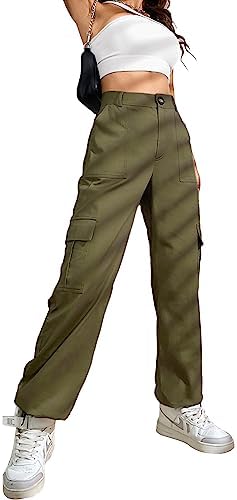 Stylish Women’s Green Cargo Pants – Perfect for a Trendy Look!
