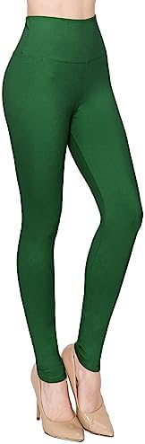 Get noticed with these trendy green leather pants!