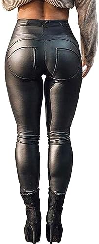 Faux Leather Pants Women