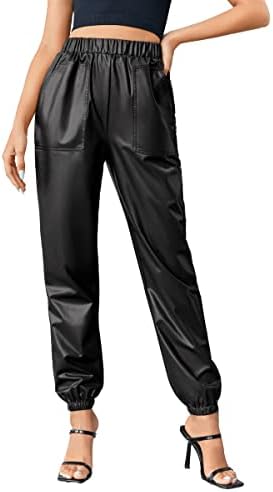 Faux Leather Pants Women